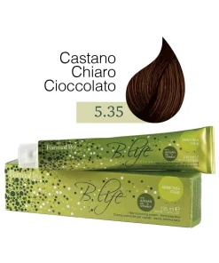 Farmavita – B.Life Color – Senza Ammoniaca – Crema Colorante per Capelli – 5.35 Castano Chiaro Cioccolato – 100 ml